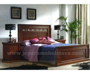 Kamar Tidur Minimalis Jati Motif Dual Layer Toko Mebel Online Jepara Mebel Store www.jeparamebelstore.com