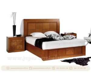 Kamar Tidur Minimalis Jati Motif Kotak Toko Mebel Online Jepara Mebel Store www.jeparamebelstore.com