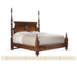 Tempat Tidur Antique Mahogany Poster JMS 021 www.jeparamebelstore.com