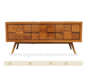 Bufet TV Minimalis Retro Motif Art Toko Mebel Online Jepara Mebel Store www.jeparamebelstore.com