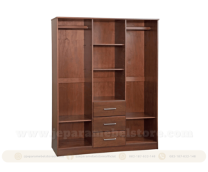 Lemari Pakaian Jati Minimalis 3 Pintu Toko Mebel Online Jepara Mebel Store www,jeparamebelstore.com