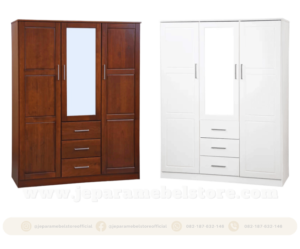 Lemari Pakaian Jati Minimalis 3 Pintu Toko Mebel Online Jepara Mebel Store www,jeparamebelstore.com