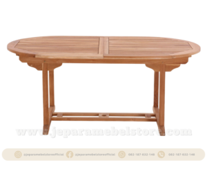 JUAL MEJA OUTDOOR DAPAT DITARIK KAYU JATI WWW.JEPARAMEBELSTORE.COM