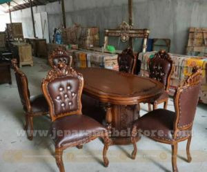 Set Meja Makan Ukir Jepara Mebel Store www.jeparamebelstore.com