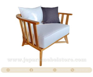 Single Sofa Minimalis Jati Toko Mebel Online Jepara Mebel Store www.jeparamebelstore.com