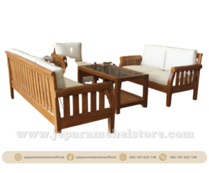 Set Tamu Minimalis Jati 321 + Meja Toko Mebel Online Jepara Mebel Store www.jeparamebelstore.com