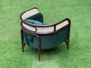 Dark Green Single Sofa Modern Big Hug Arm Jepara Mebel Store jeparamebelstore.com