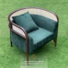 Dark Green Single Sofa Modern Big Hug Arm Jepara Mebel Store jeparamebelstore.com