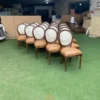 Kursi makan Klasik Jati Teak Brown Kombinasi Rotan Jepara jeparamebelstore.com