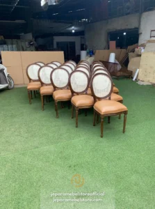 Kursi makan Klasik Jati Teak Brown Kombinasi Rotan Jepara jeparamebelstore.com