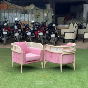 Sofa Minimalist Jati Kombinasi Rotan Modern Big Hug Arm jeparamebelstore.com