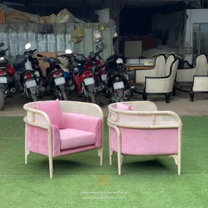 Sofa Minimalist Jati Kombinasi Rotan Modern Big Hug Arm jeparamebelstore.com