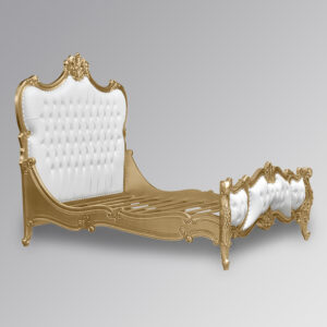 Tempat Tidur Ukir Mewah Alfred Gold Jepara Mebel Store www.jeparamebelstore.com