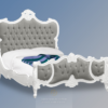 Tempat Tidur Ukir Mewah Alfred Grey Jepara Mebel Store www.jeparamebelstore.com