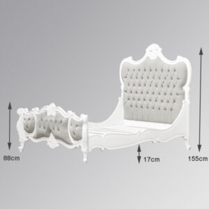Tempat Tidur Ukir Mewah Alfred Cream Jepara Mebel Store jeparamebelstore.com