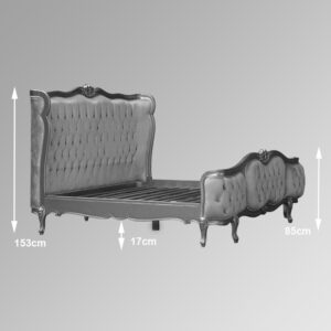 Tempat Tidur Ukir Mewah Archibald Black & Gold Toko Mebel Online Jepara Mebel Store www.jeparamebelstore.com