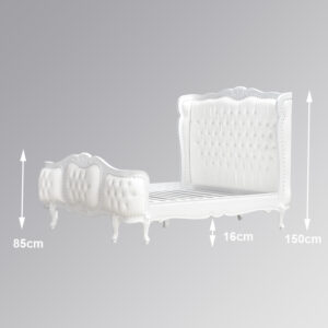 Tempat Tidur Ukir Mewah Archibald White Jepara Mebel Store jeparamebelstore.com
