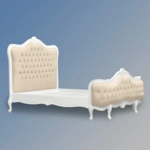 Tempat Tidur Ukir Mewah Emerson Cream Jepara Mebel Store www.jeparamebelstore.com