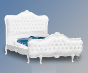 Tempat Tidur Ukir Mewah Emerson White Jepara Mebel Store www.jeparamebelstore.com